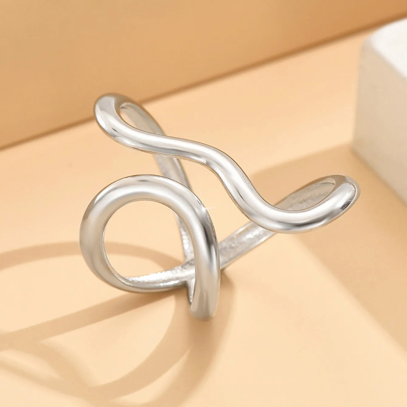 Stainless Steel Open Snake Ring for Women Girls Gothic Punk Adjustable Animal Ring Personality Accessories Fashion Jewelry Gifts TAVEN System LLC