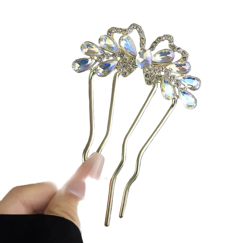 Fashion Zircon Pearl U-Shaped Hair Sticks New Chinese Style Hair Stick for Women Bun Comb Hanfu Hair Clips Hair Accessories TAVEN System LLC