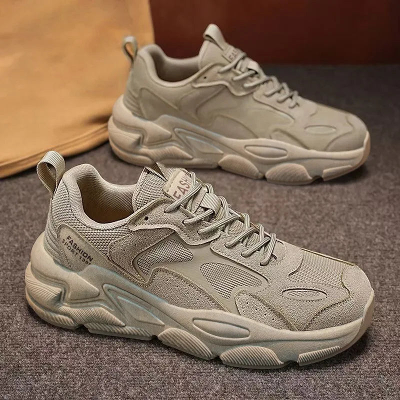 2026 Summer Men's unky Dad Sneakers Breathable Mesh Casual Shoes Thick Sole Streetwear Footwear TAVEN System LLC