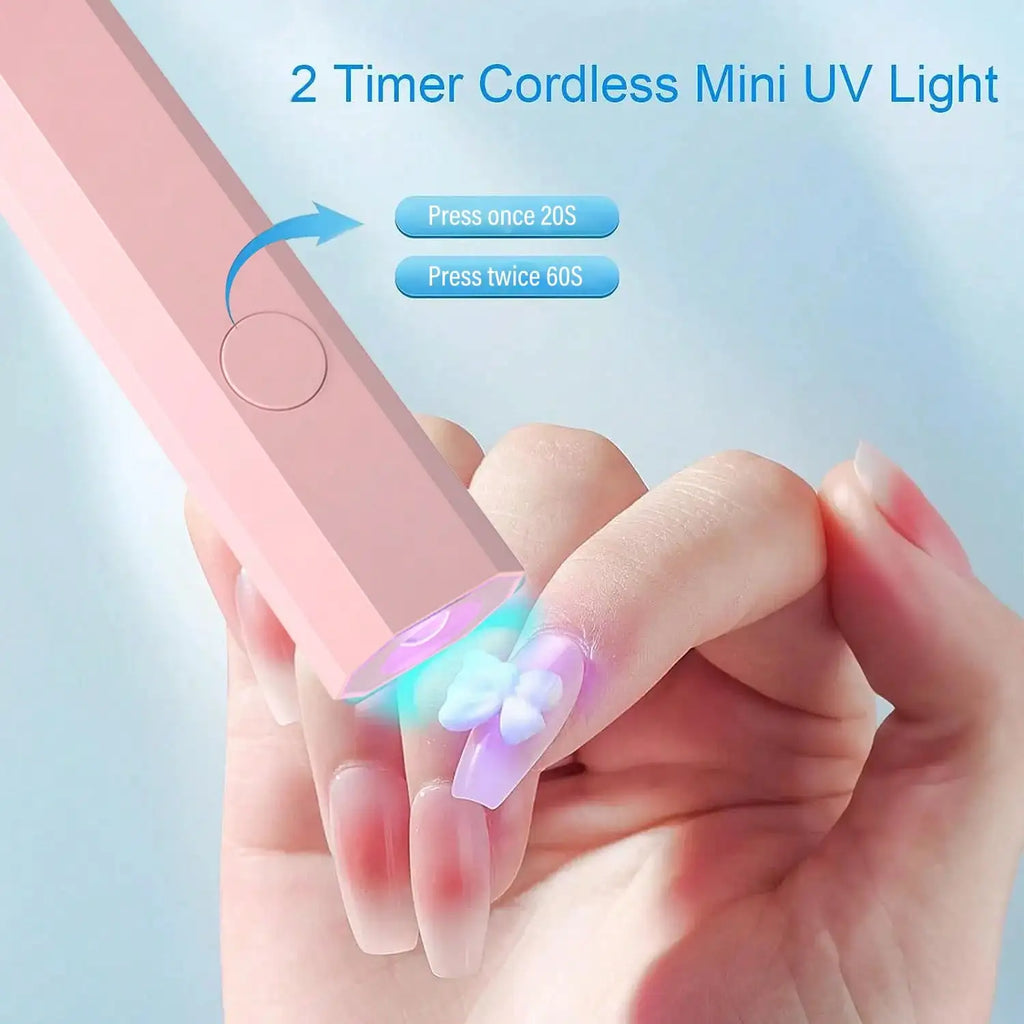 Portable Nail Dryer, USB Mini Nail Dryer Lamp, 180mAh Battery UV LED Nail Lamp, Suitable For Curing All Nail Gels, Applicable For Home Nail Salon TAVEN System LLC