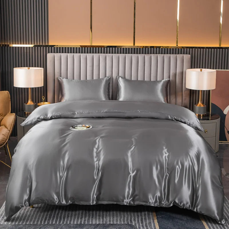 Kuup satin surface Duvet Cover Colored Bedding Set QUEEN KING Size Quilt Cover High Quality Skin Friendly Fabric Bedding Cover TAVEN System LLC