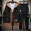 Men Hooded Tracksuit Set Autumn Casual Jacket Pants Sportswear Outfit