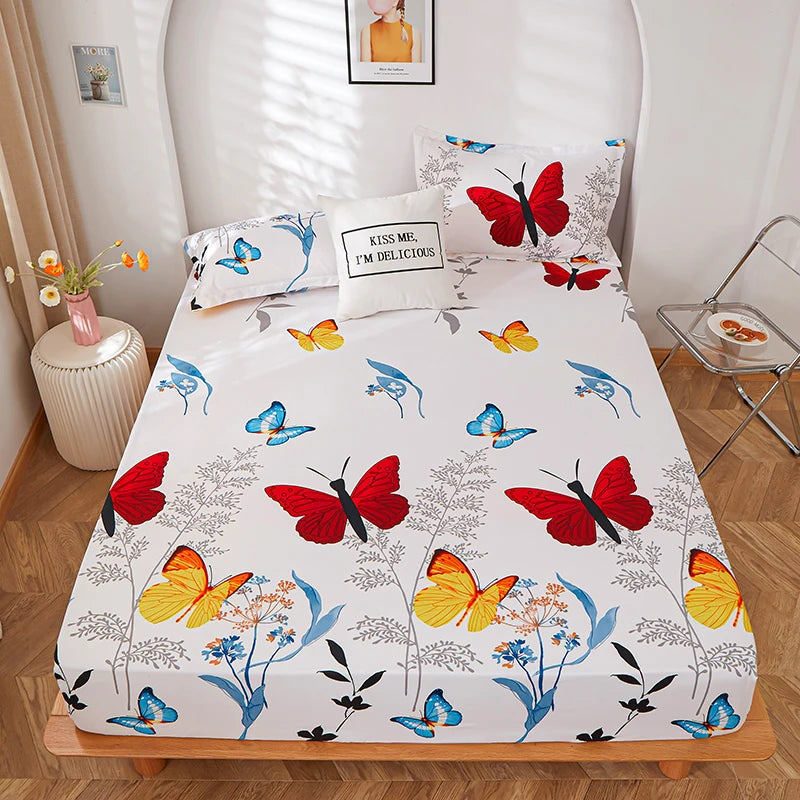 1 piece of bed sheet for bedroom 100%Polyeste Elastic Band Around bedding Fitted Sheet Only (excluding pillowcases) TAVEN System LLC