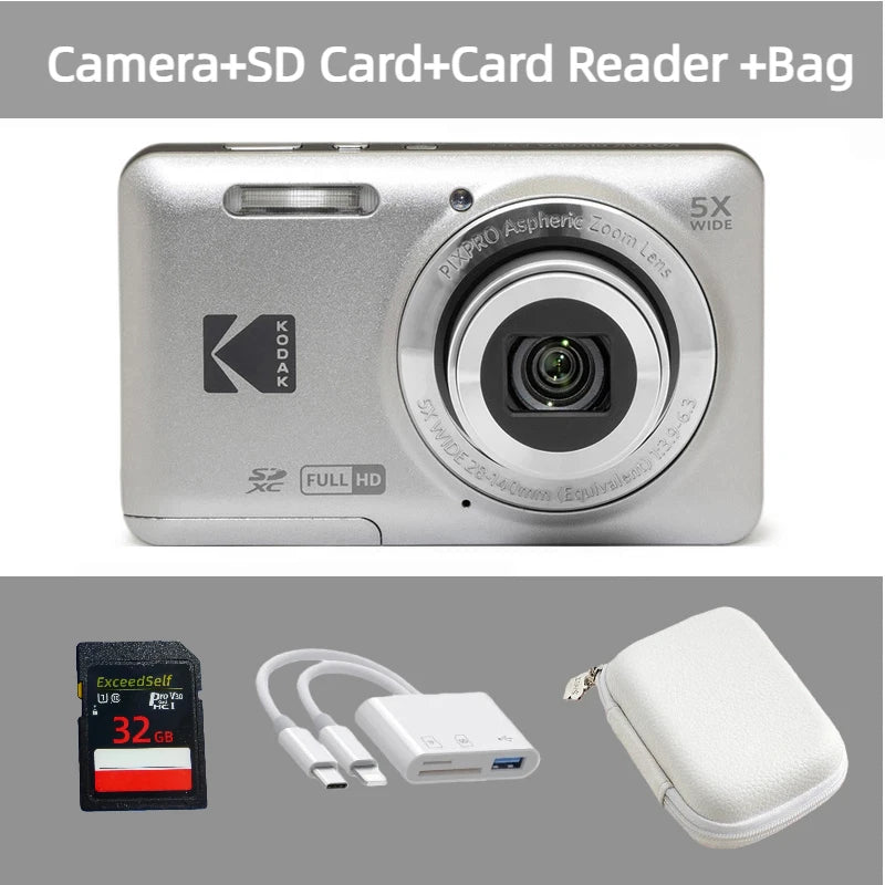 KODAK PIXPRO FZ55-RD 16MP Digital Camera 5X Optical Zoom 28mm Wide Angle 1080P Full HD Video 2.7" LCD Vlogging Camera TAVEN System LLC