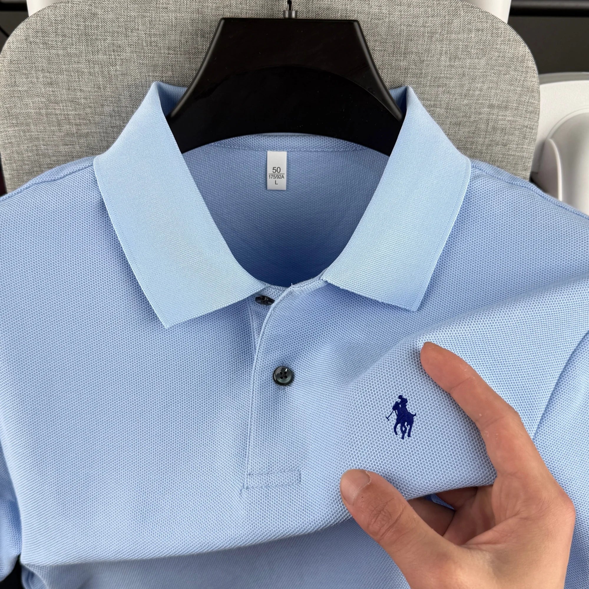 100% pure cotton high-end brand men's short sleeve polo shirt 2026 summer luxury fashion pony embroidery golf top casual T-shirt TAVEN System LLC