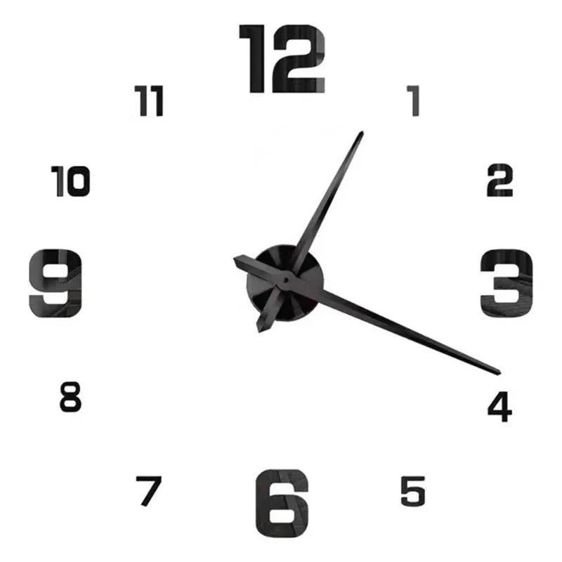 New Modern Design Large Wall Clock 3D DIY Quartz Clocks Fashion Watches Acrylic Mirror Stickers Living Room Home Decor Horloge - TAVEN System LLC