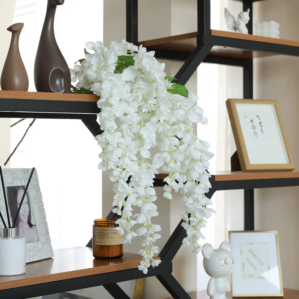 40'' Giant Wisteria Artificial Flowers Fake Wisteria Floral Hanging Plant Garland for Home Party Floor Wedding Arrangement Decor TAVEN System LLC