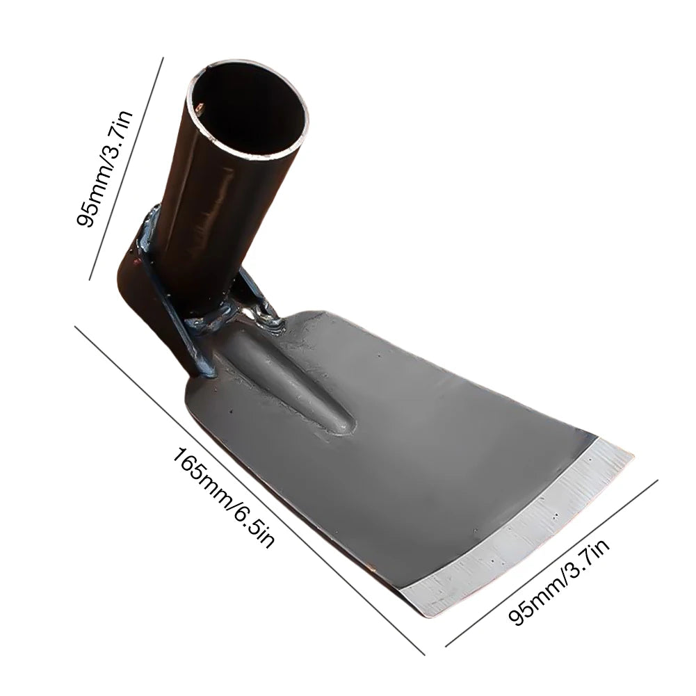 Carbon steel garden hoe for digging weeding and soil loosening