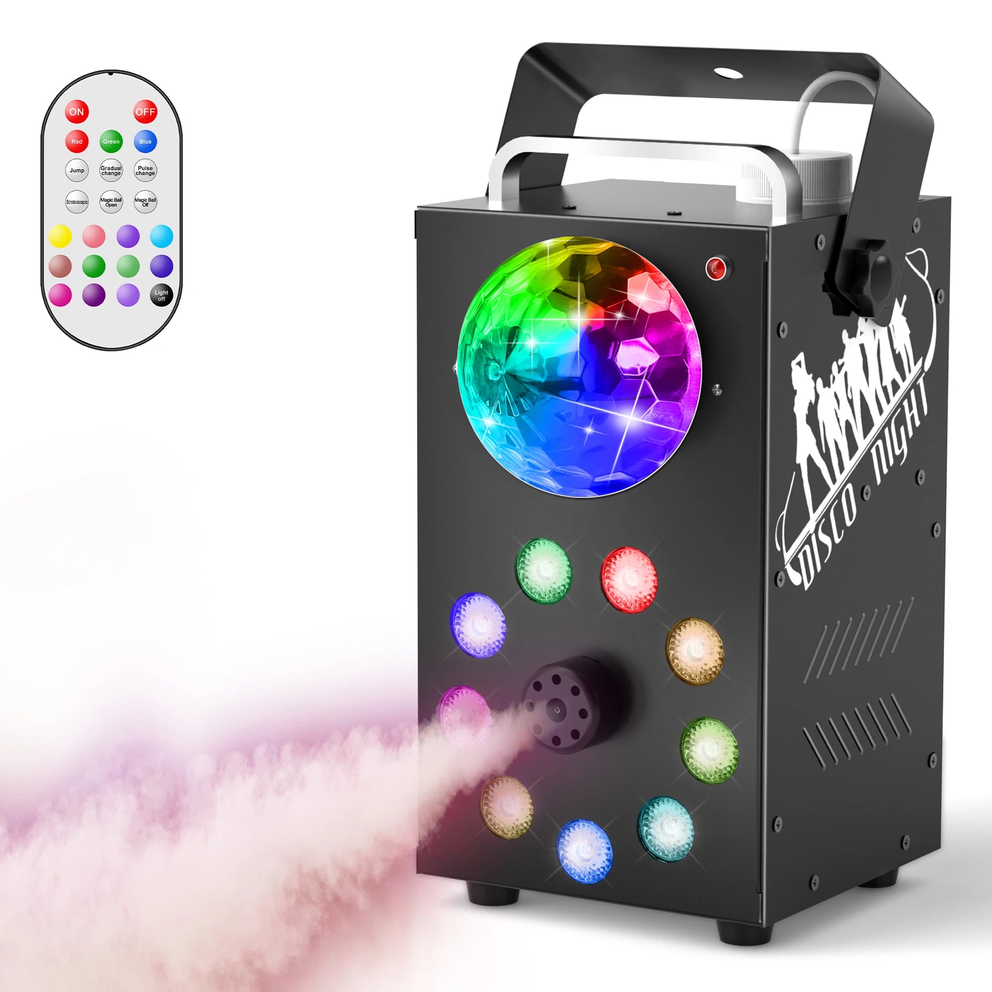 U'King 700W Smoke Machine Wireless Remote Control Effect Fogger 3in1 LED RGB Stage Light Fog Machine DJ Halloween Christmas TAVEN System LLC