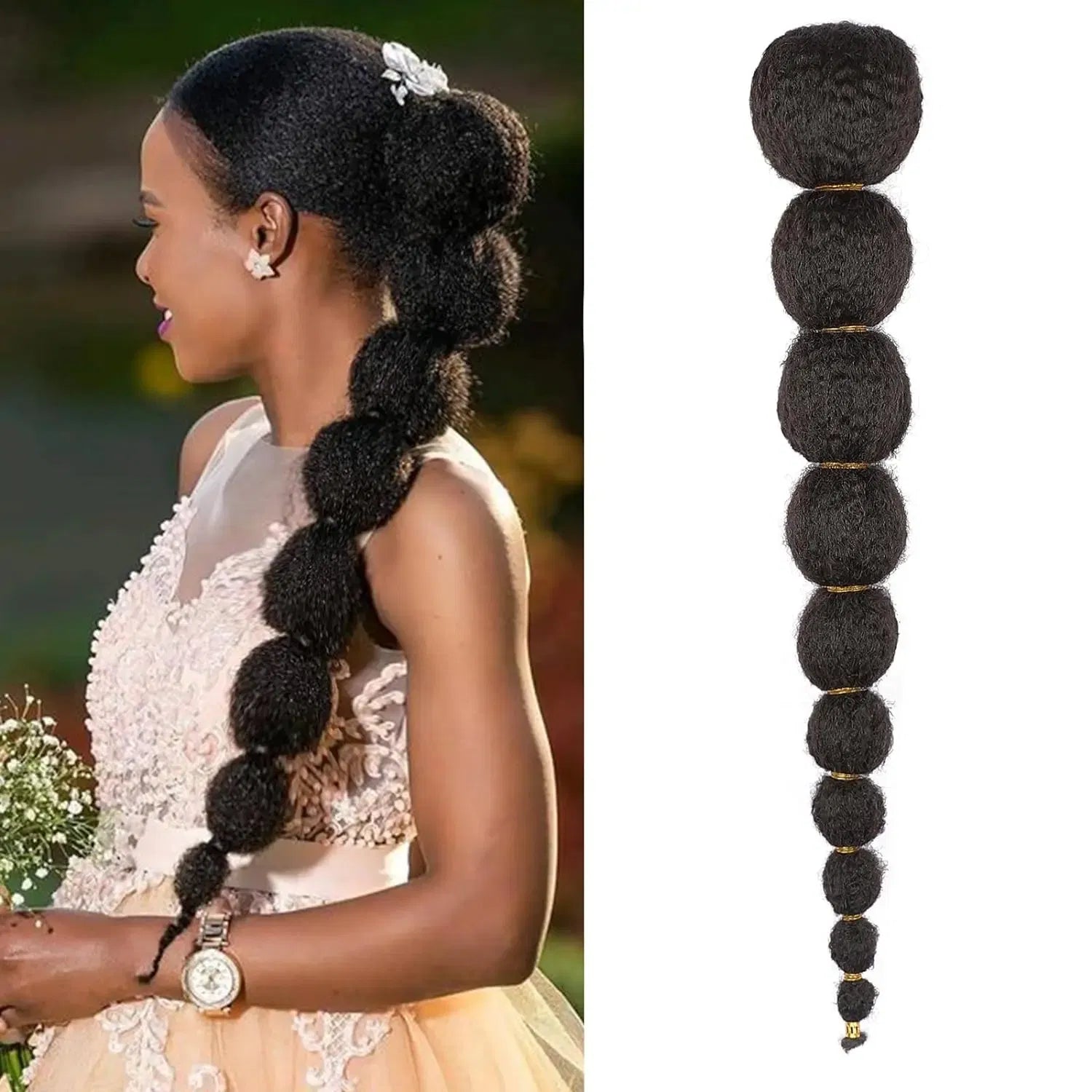 Color: #4, Stretched Length: 18inches - Kinky Afro Puff Ponytail Extension for Black Women 18/24 Inch Long Lantern Bubble Drawstring False Pigtail Synthetic Hair Piece Taven