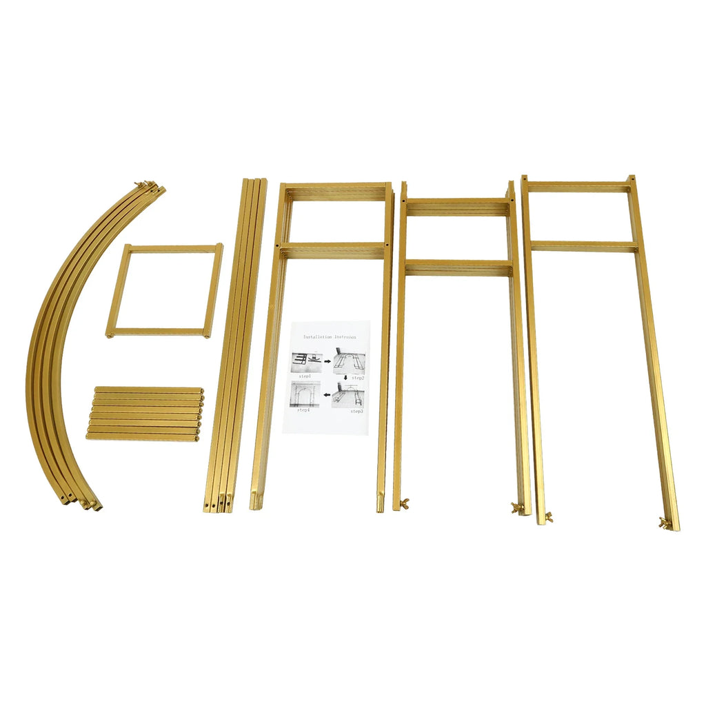 5.9x7.9inch Gold Wedding Arches for Ceremony Square Metal Balloon Arch Stand Garden Arbor Frame for Birthday Party Decoration TAVEN System LLC
