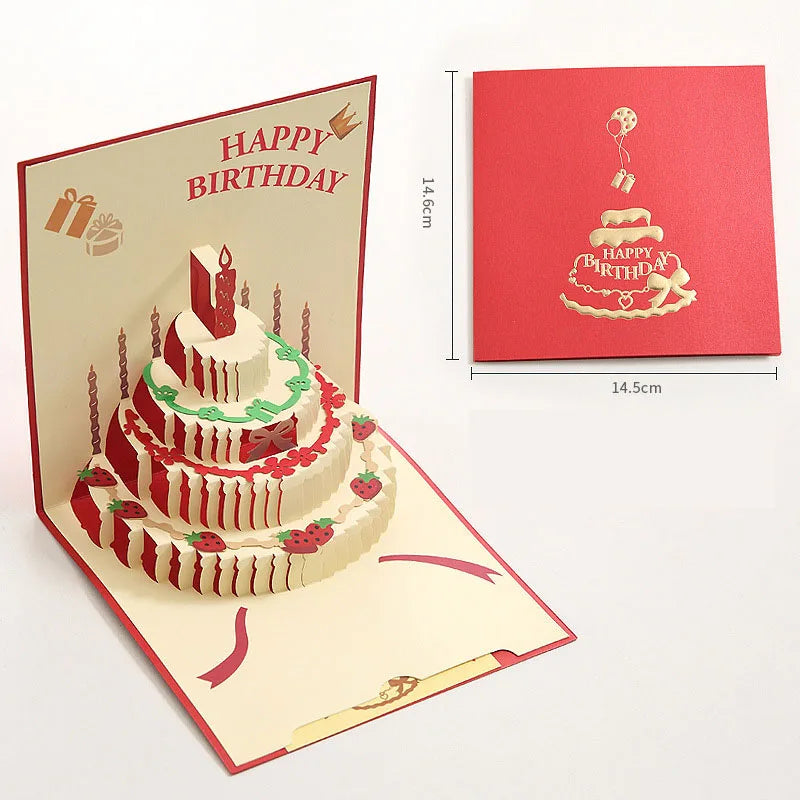 Birthday Greeting Cards 3D Pop Up Gift Card Gift Cards with Envelope Wedding Decorations for Tables TAVEN System LLC