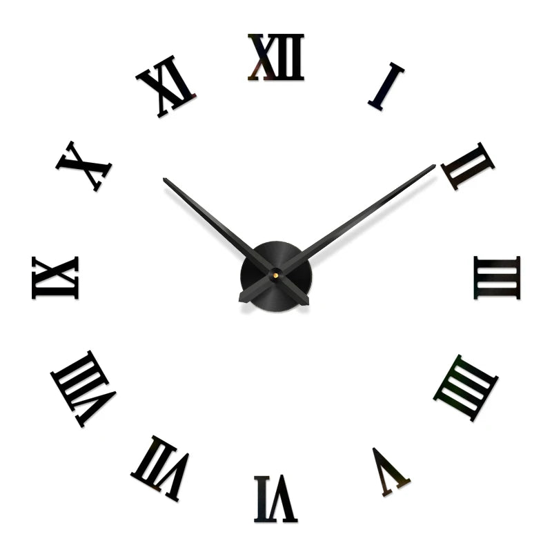 New Modern Design Large Wall Clock 3D DIY Quartz Clocks Fashion Watches Acrylic Mirror Stickers Living Room Home Decor Horloge - TAVEN System LLC