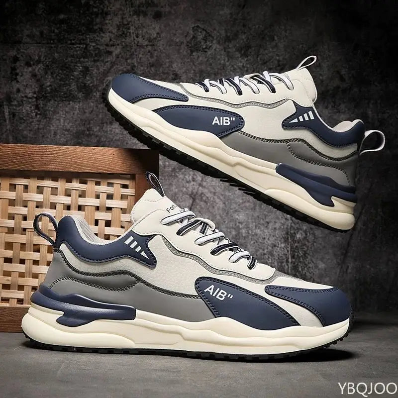 Men Height Increasing Sports Shoes Breathable Running Sneakers