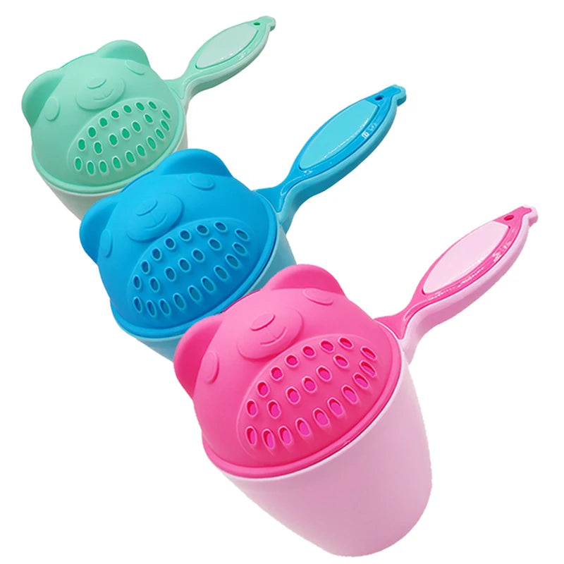 1PC Baby Cartoon Bear Bathing Cup Newborn Kid Shower Shampoo Cup Bailer Baby Kids Shower Water Spoon Bath Wash Cups for 3 Colors TAVEN System LLC
