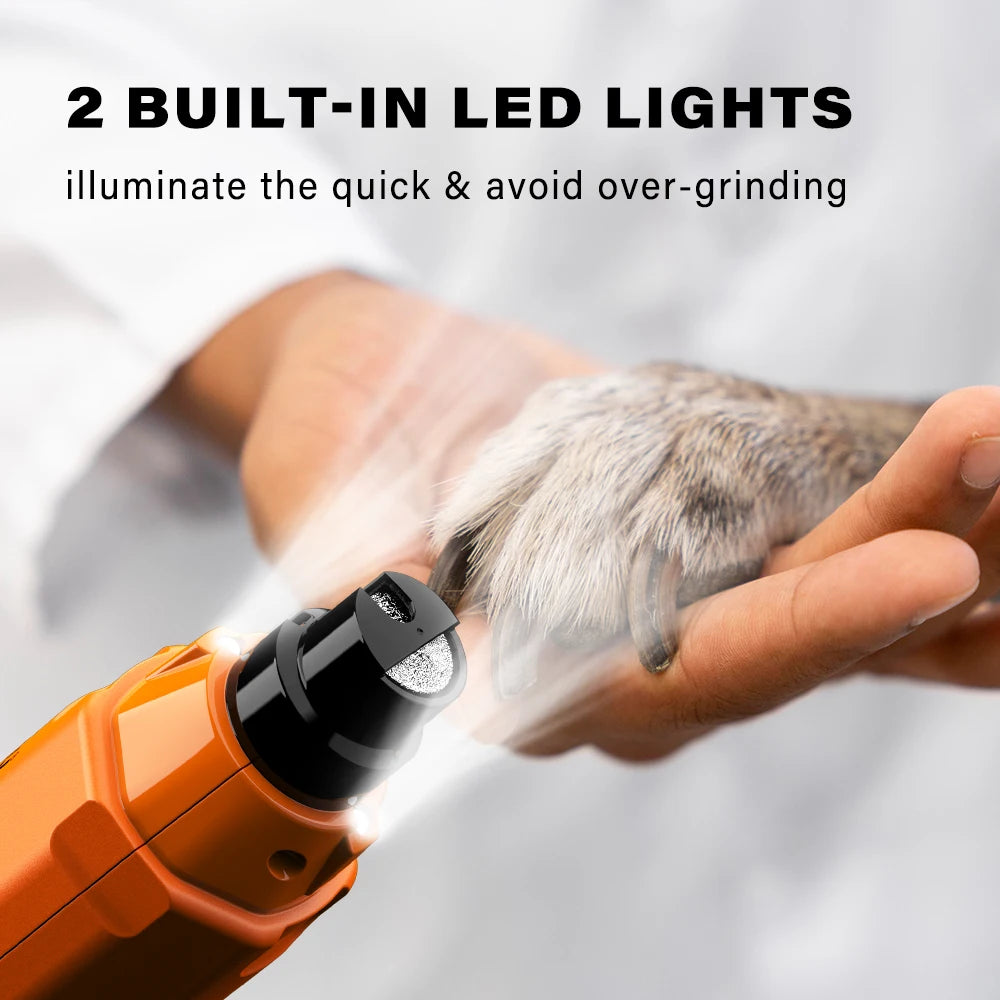 6-Speed Dog Nail Grinder  Enhanced Pet Nail Grinder Super Quiet Rechargeable Electric Dog Nail Trimmer Painless paws grooming TAVEN System LLC