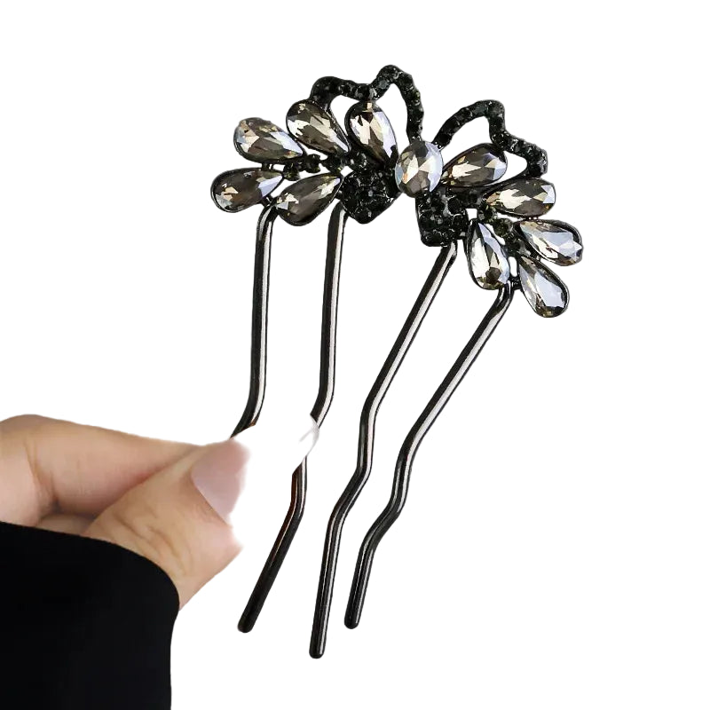 Fashion Zircon Pearl U-Shaped Hair Sticks New Chinese Style Hair Stick for Women Bun Comb Hanfu Hair Clips Hair Accessories TAVEN System LLC