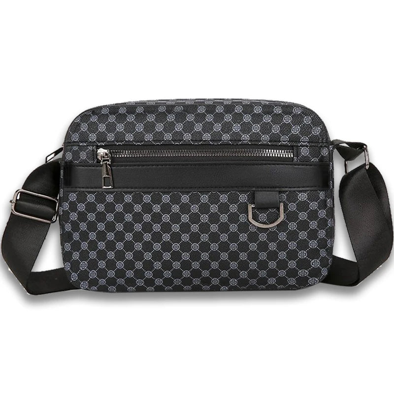 Men’s High Capacity Crossbody Sling Bag PU Shoulder Commute Bag TAVEN System LLC
