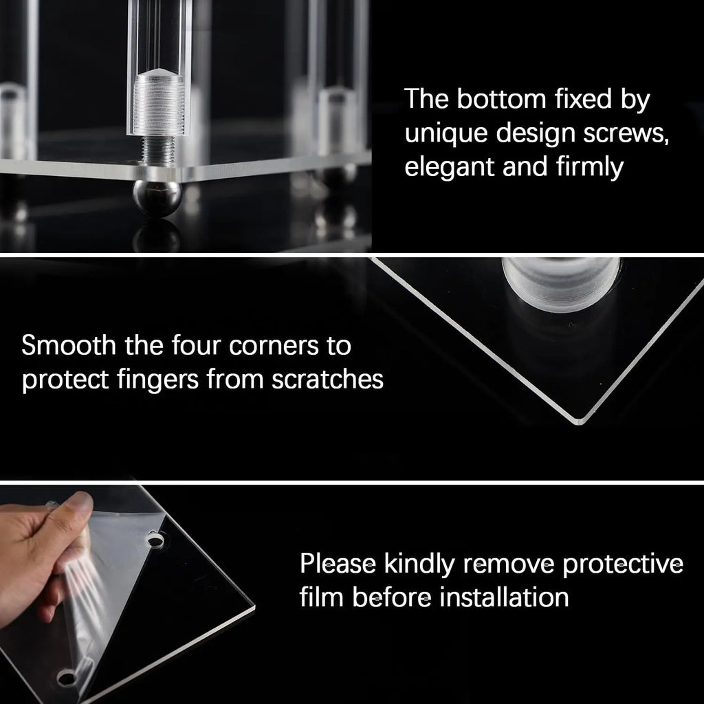 4pcs 7-Arm Acrylic Candlestick Clear Candelabra 26.5 Inch Tall for Wedding Birthday Party Living Room Decor TAVEN System LLC