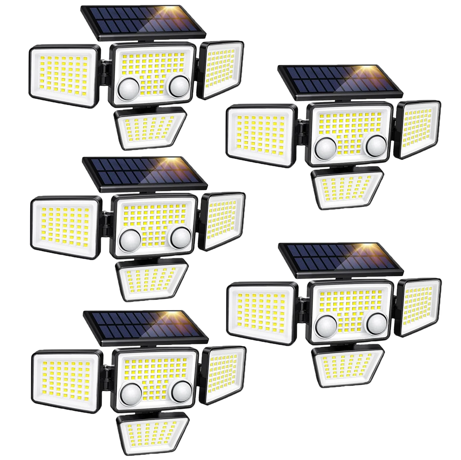 3000LM 188 LED solar motion sensor security light for outdoors