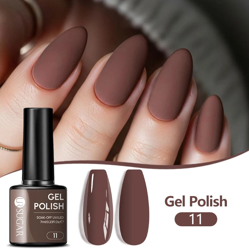UR SUGAR 7ML Nail Gel Fresh Macaron 107 Colors All For Manicure Semi Permanent Soak Off LED UV Long-Lasting Nail Art Varnish TAVEN System LLC