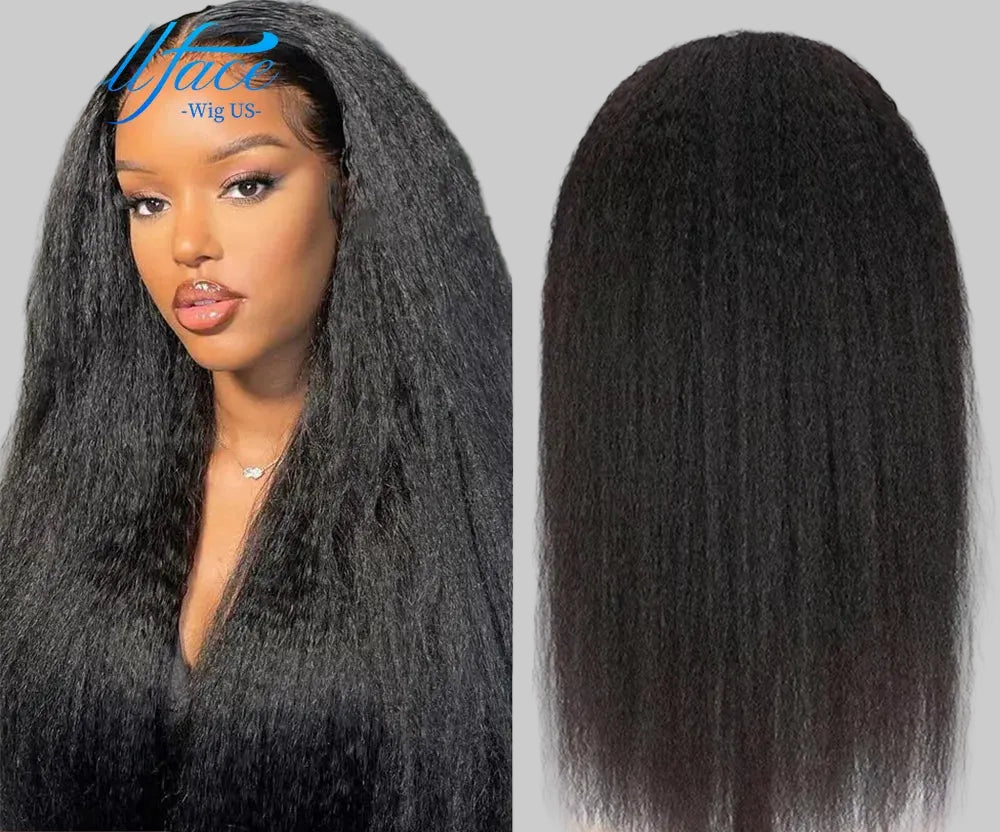 Kinky Straight V Part Human Hair Wig