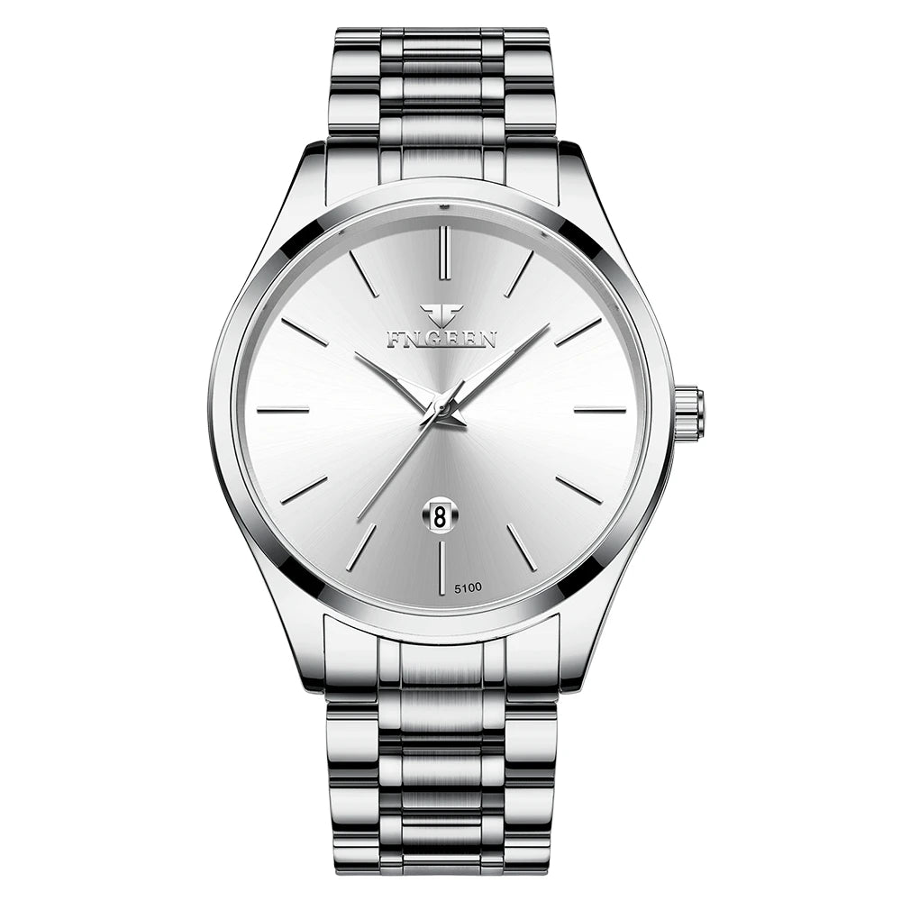 BINBOND stainless steel durable quartz watches for men luxury luminous waterproof precise auto date men's watch casual reloj - TAVEN System LLC