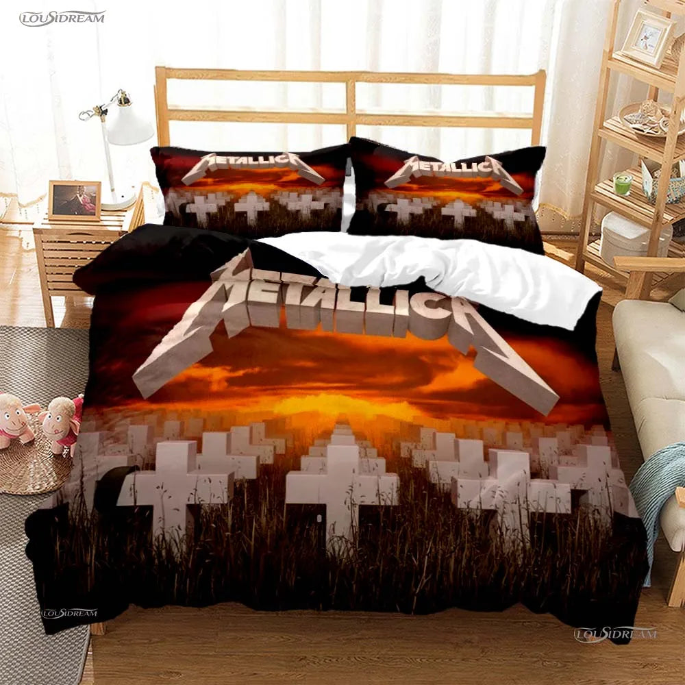 Heavy Metal Music Casal All Season Duvet Cover Comforter Bedding Sets Soft Quilt Cover and Pillowcases Single/Double/Queen/King TAVEN System LLC
