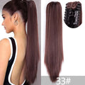 Color: 1B/27HL, Bulk Buy: 1pc - 22Inch Synthetic Ponytail Hair Extension Long Straight Claw Clip Ponytail Heat Resistant Natural Wave For Women Blonde Hairpiece Taven
