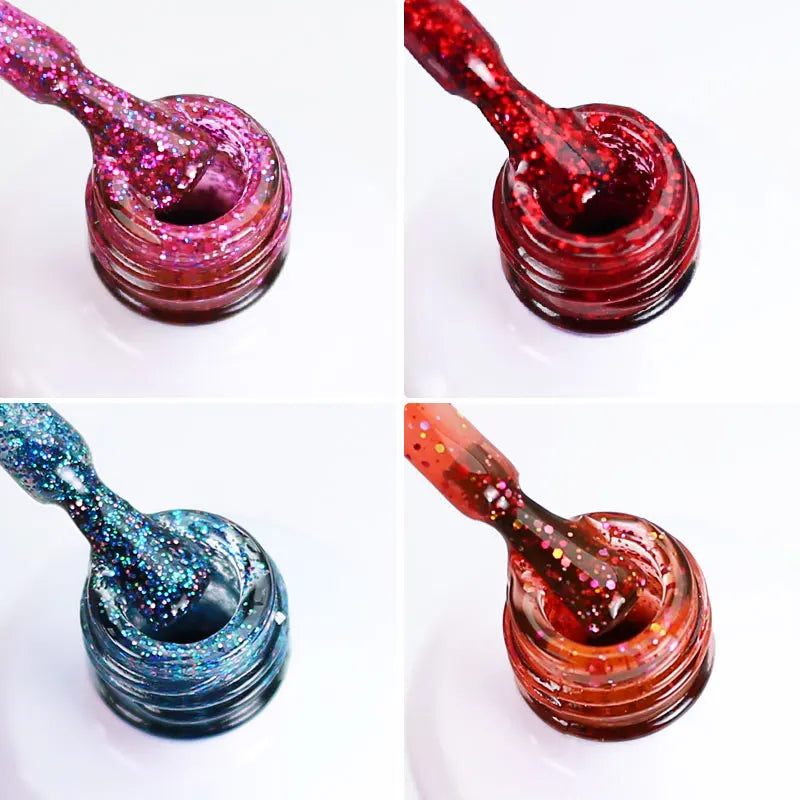 Arte Clavo 15ml Fashion Gel Nail Polish Hema TPO Free Red Colors Glitter Semi Permanent Soak Off UV LED Ultra Diamond Varnish TAVEN System LLC