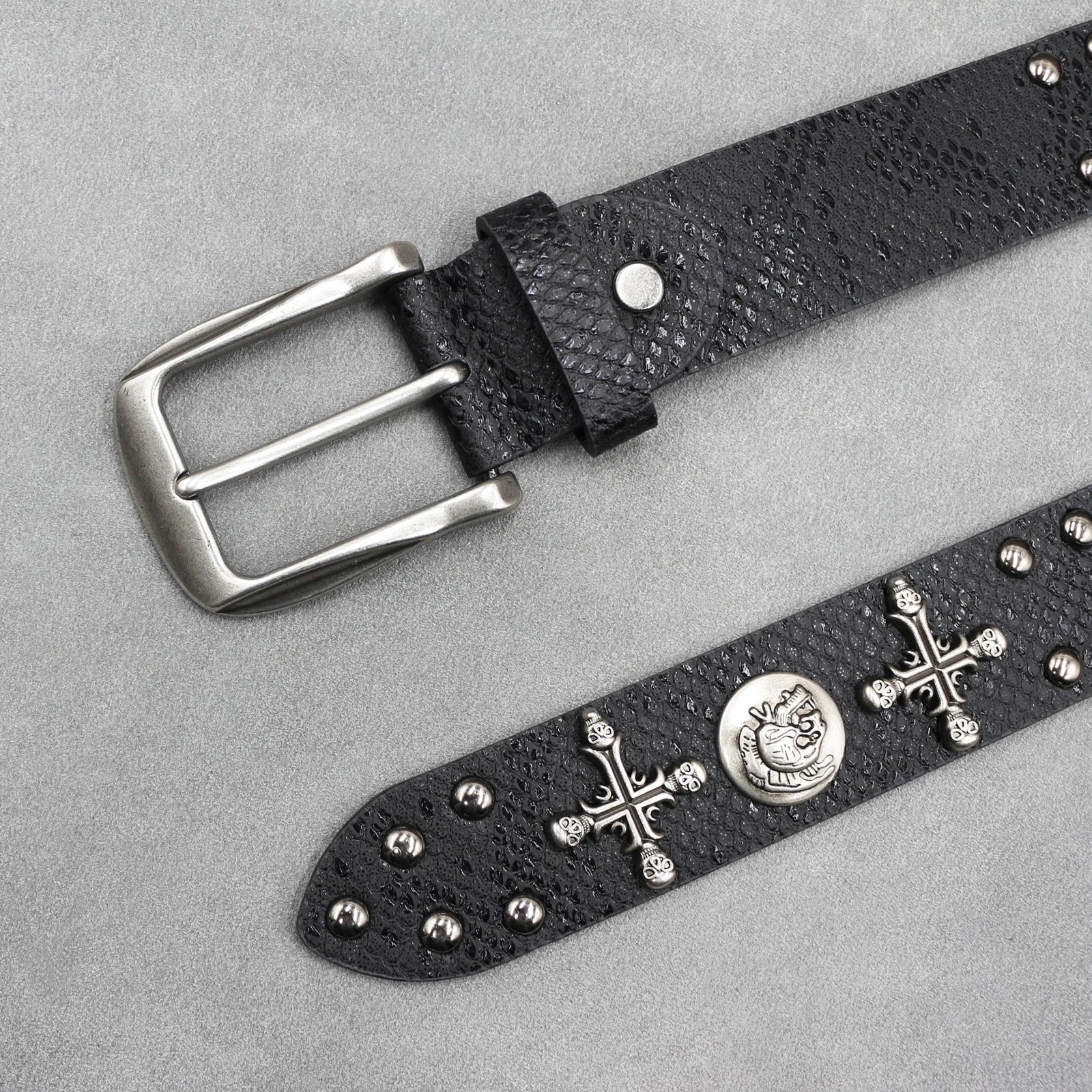Rivet PU  Leather men's belt Fashion alloy belts Buckle luxury brand jeans belts for men business belt female belt TAVEN System LLC
