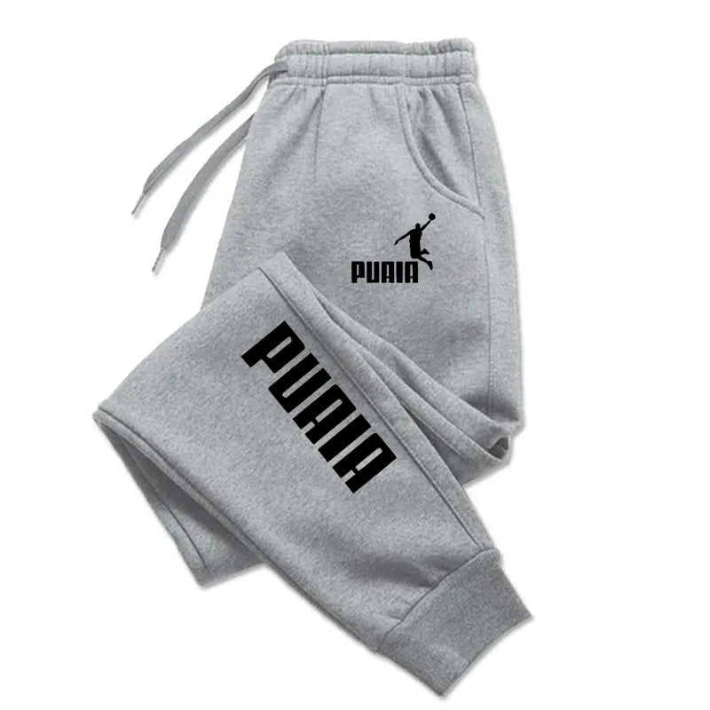 PUAIA Print Men's Pants Autumn/Winter New Sport Jogging Trousers Fitness Loose Fit Clothing Solid Color Outfit Streetwear Pants TAVEN System LLC