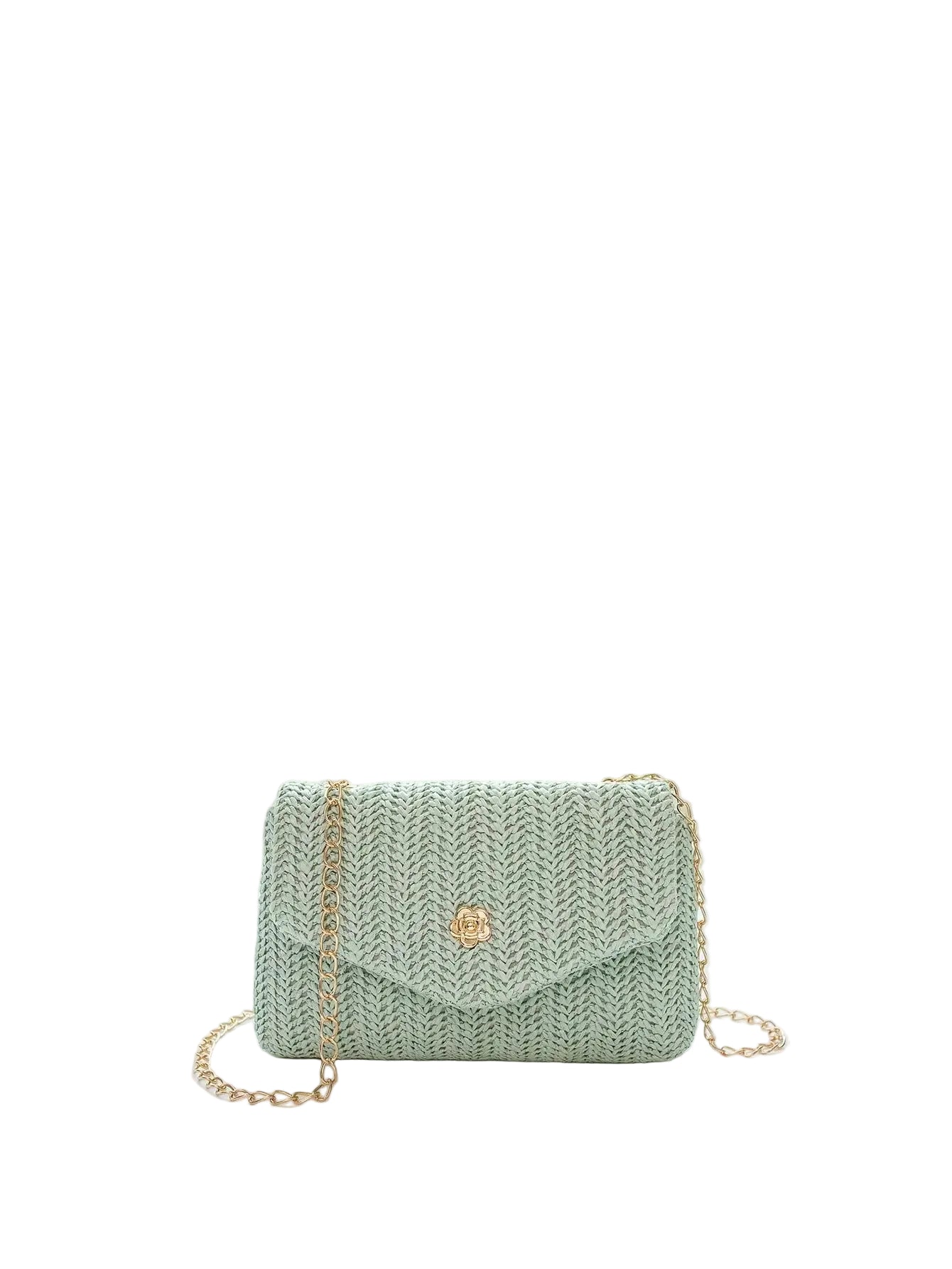 Mini Straw Look Flap Chain Crossbody Bag Women Phone Shoulder Purse TAVEN System LLC