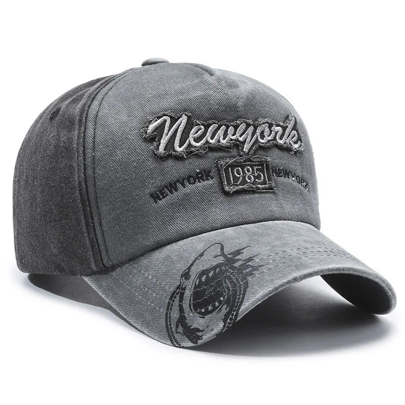 Washed Cotton Baseball Cap Retro Sun Hat Adjustable Cap TAVEN System LLC