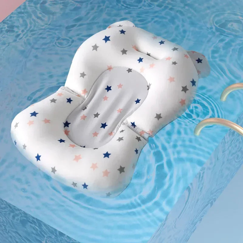 Portable Baby Bathtub Pad Ajustable Bath Tub Shower Cushion Newborn Support Seat Mat Foldable Baby Bath Seat Floating Water Pad TAVEN System LLC