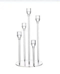 10pcs Acrylic 5 Arms Candle Holder Transparent Candelabra Table Centerpieces Wedding Living Room Home Holiday Decoration TAVEN System LLC