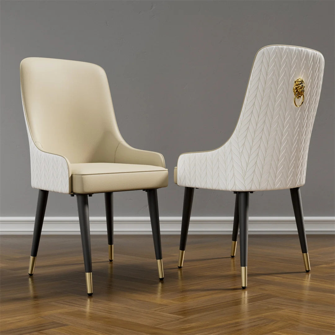 LUVODI Modern Luxury Microfiber Leather Dining Chairs Set TAVEN System LLC