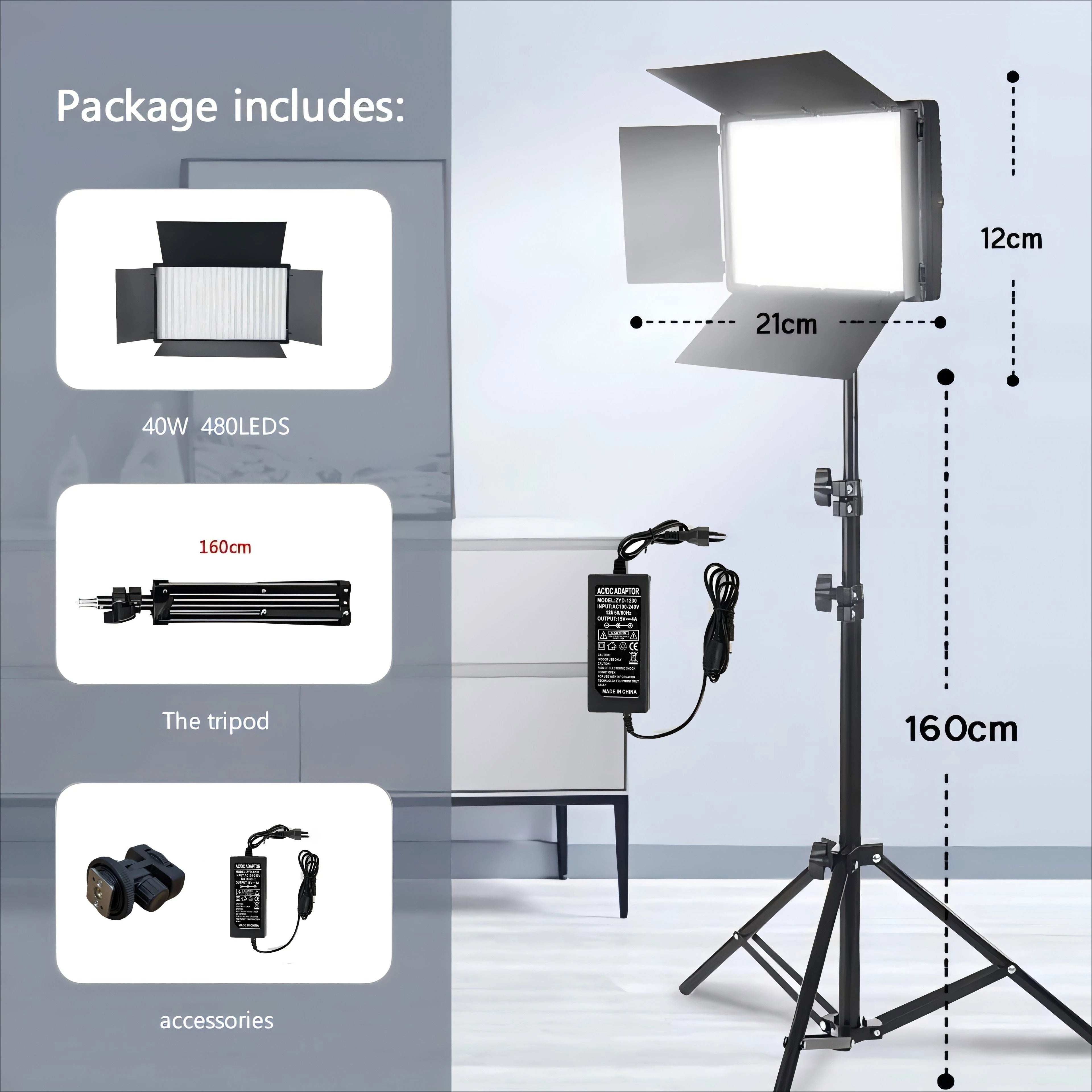 LED Photo Studio Light Video Studio Light With Dimmable for Game Live Video Lighting Portable Video Recording Photography Lamp TAVEN System LLC