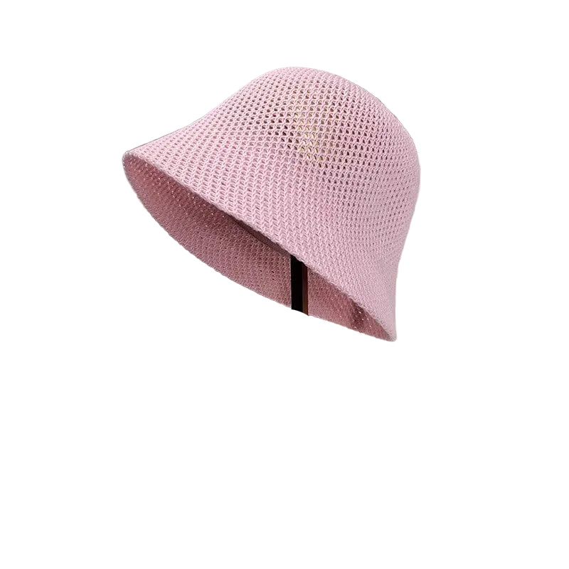 Women Summer Hollow Out Bucket Hat Breathable Beach Sun Cap