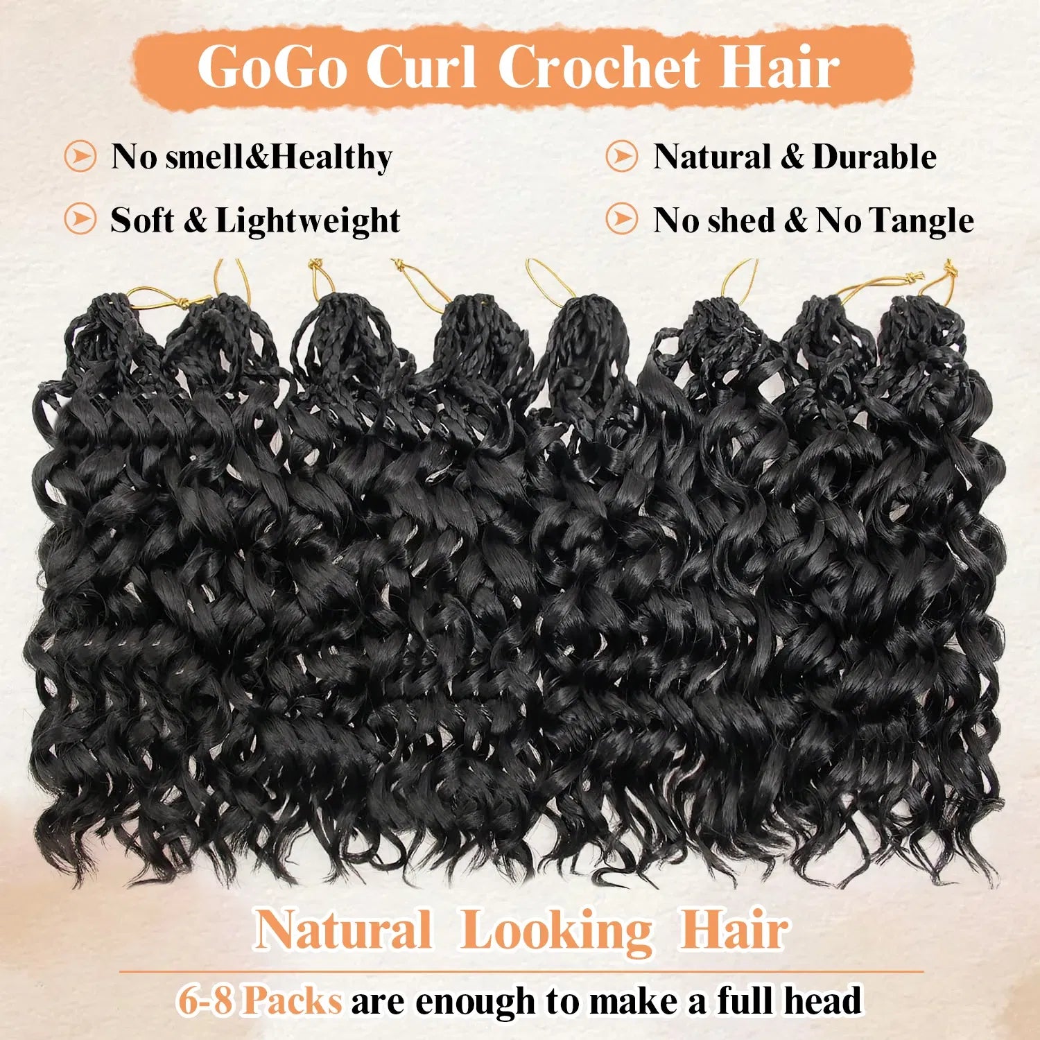 Color: GRAY, Stretched Length: 12inches, Bulk Buy: 3Pcs/Lot - Box Gogo Curl Crochet Hair for Black Women Pre looped Short Ocean Wave Crochet Hair Water Wave Beach Curl Crochet Braiding Hair Taven