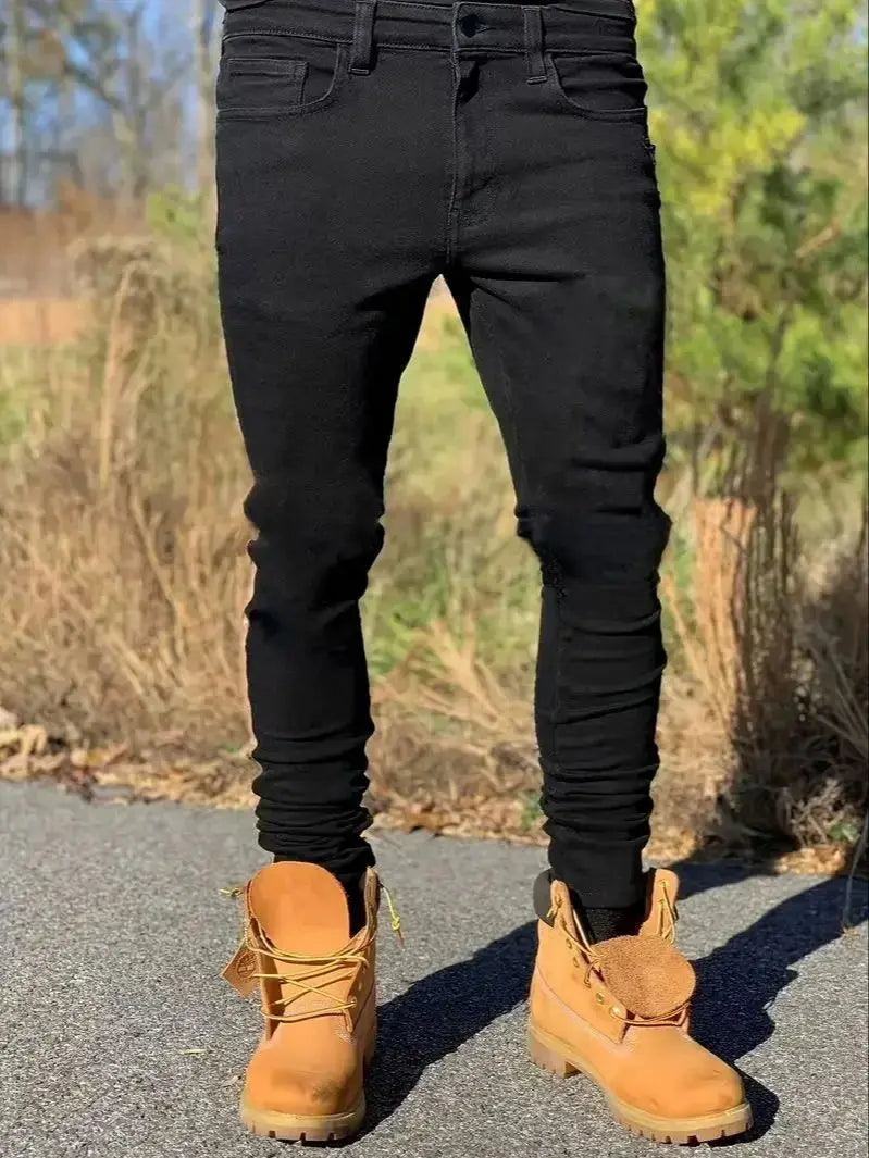 Slim-fit Men'S Washed Jeans TAVEN System LLC