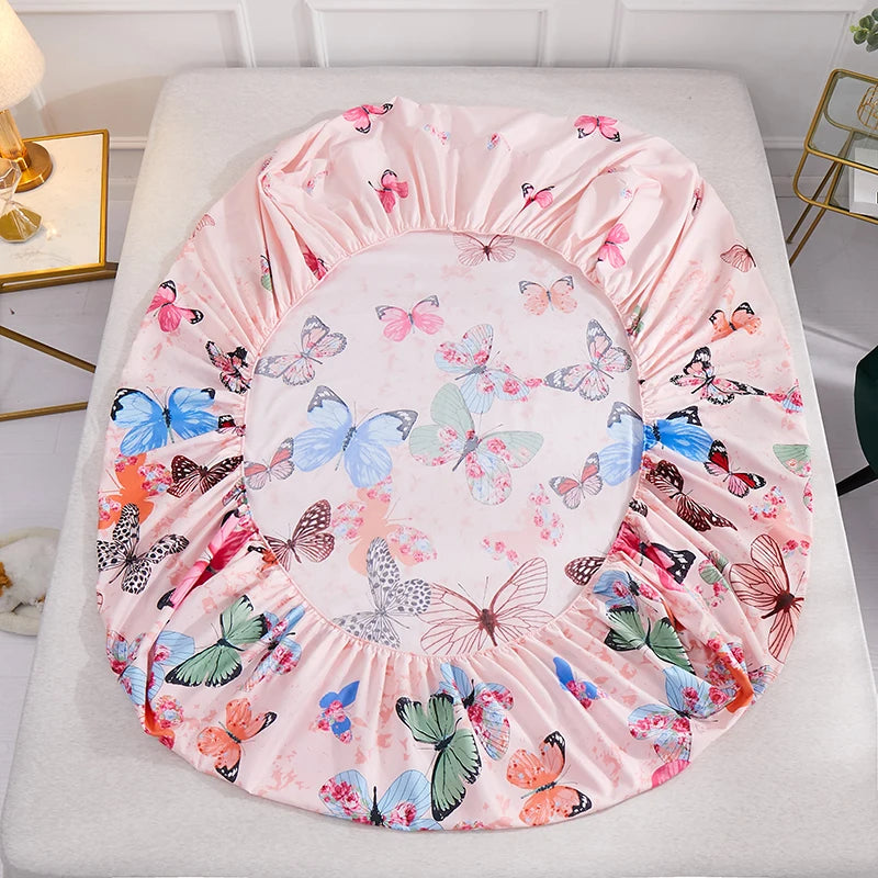 1 piece of bed sheet for bedroom 100%Polyeste Elastic Band Around bedding Fitted Sheet Only (excluding pillowcases) TAVEN System LLC