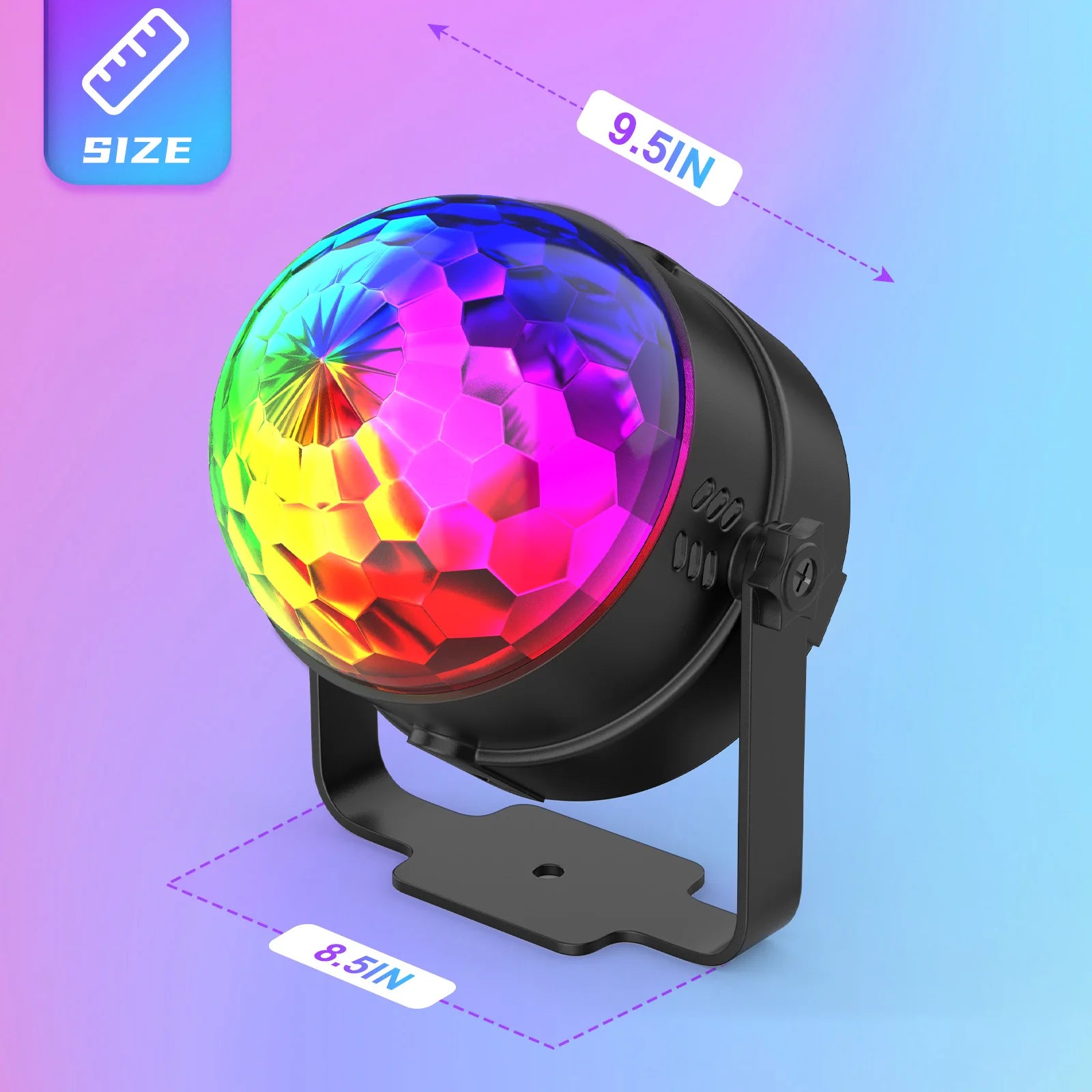 U'King 4PCS RGB LED Stage Disco Light Rotating DJ Ball Strobe Remote Control LED Magic Ball Light Christmas Party Club Show Lamp TAVEN System LLC