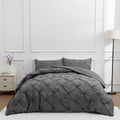 Queen Comfort Set 3Pieces, Gray Bed in a Bag Comforter Set for Bedroom, Beddding Sets without Comforter, Duvet cover&Pillowcases TAVEN System LLC
