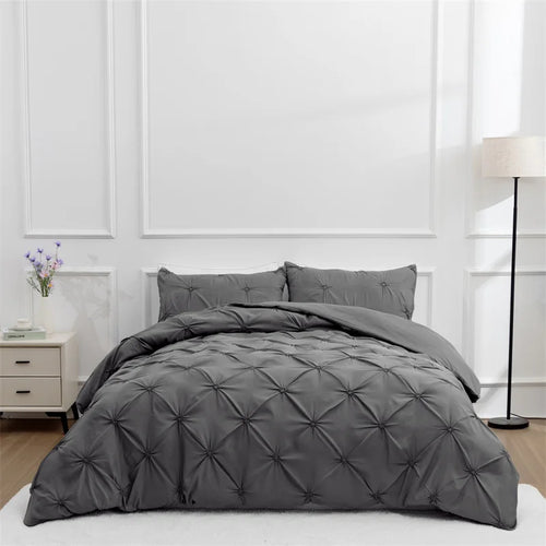 Queen Comfort Set 3Pieces, Gray Bed in a Bag Comforter Set for Bedroom, Beddding Sets without Comforter, Duvet cover&Pillowcases TAVEN System LLC