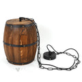 Hanging Vintage Wine Barrel Light Wooden Rustic Old West Cafe Bar Ceiling Lamp TAVEN System LLC
