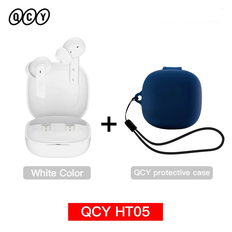 QCY HT05 ANC Wireless Earphone 40dB Noise Cancelling Bluetooth 5.2 Headphone 6 Mic ENC HD Call TWS Earbuds Transparency Mode TAVEN System LLC