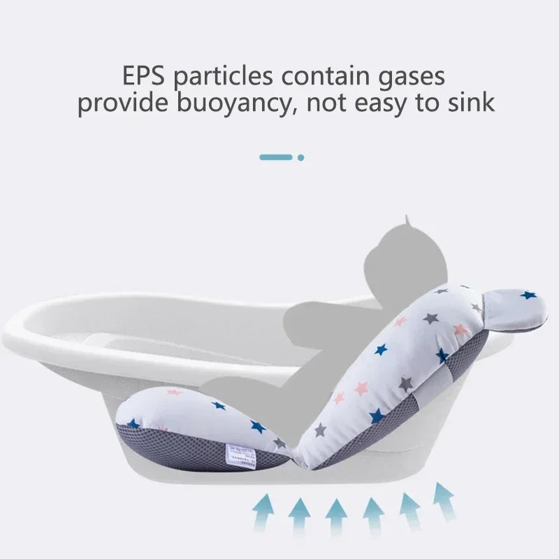 Portable Baby Bathtub Pad Ajustable Bath Tub Shower Cushion Newborn Support Seat Mat Foldable Baby Bath Seat Floating Water Pad TAVEN System LLC