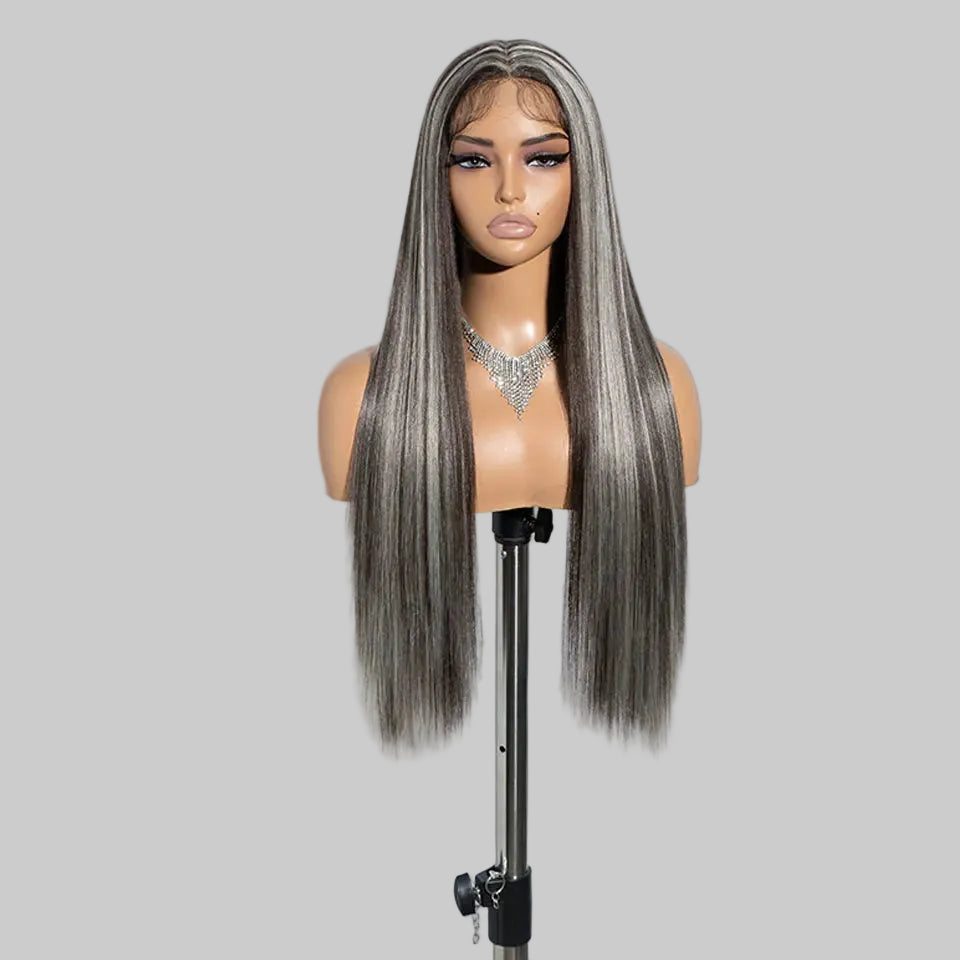 Noble 30 inch straight synthetic lace front wig for women