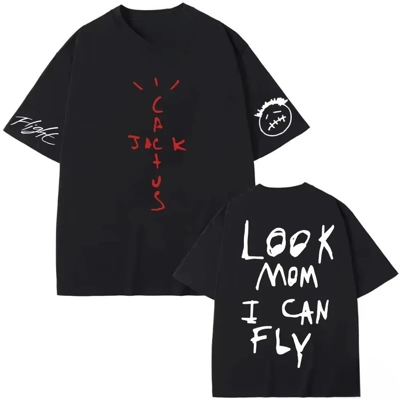 Cactus Jack T Shirt Percent Cotton Men's Clothing Women's Hip Hop Fashion Fans Gift Mom I Can Fly 2026 Summer T Shirt TAVEN System LLC